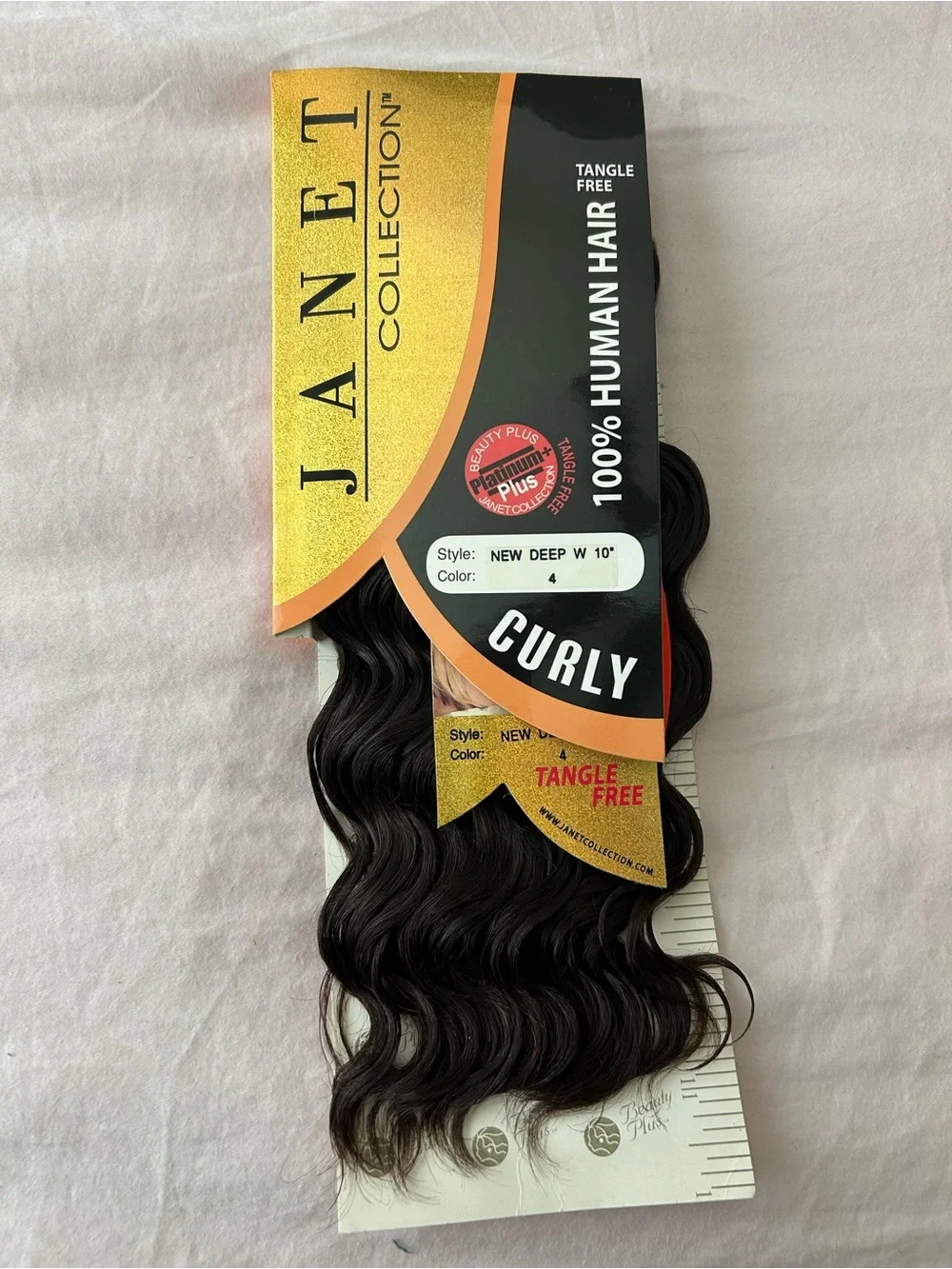 Janet Collection Human Hair Deep Wave 10” Extensions - Color 4 (Dark Brown)